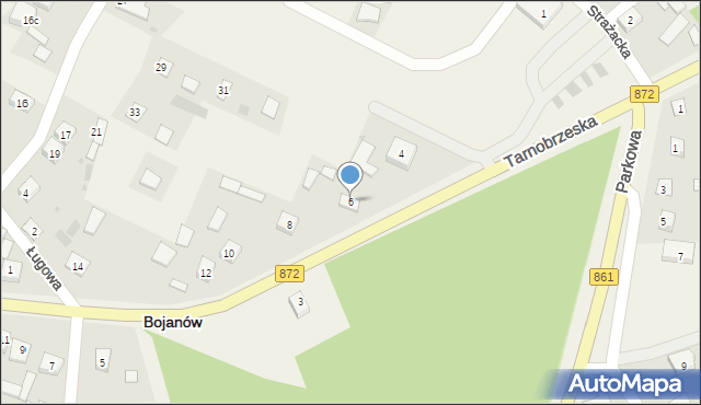 Bojanów, Tarnobrzeska, 6, mapa Bojanów