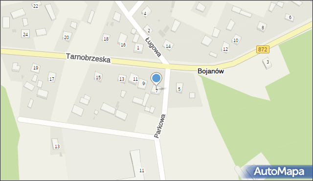 Bojanów, Tarnobrzeska, 7, mapa Bojanów