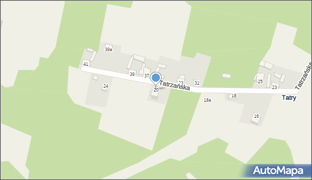 Brody, Tatrzańska, 20, mapa Brody