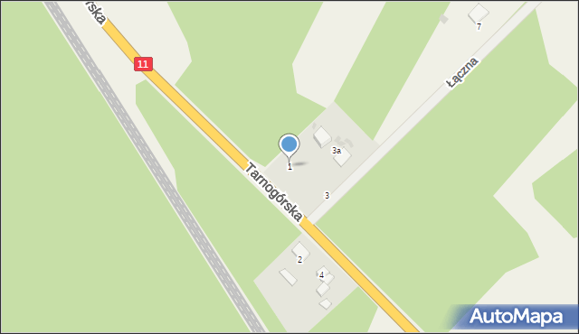 Brynek, Tarnogórska, 1, mapa Brynek