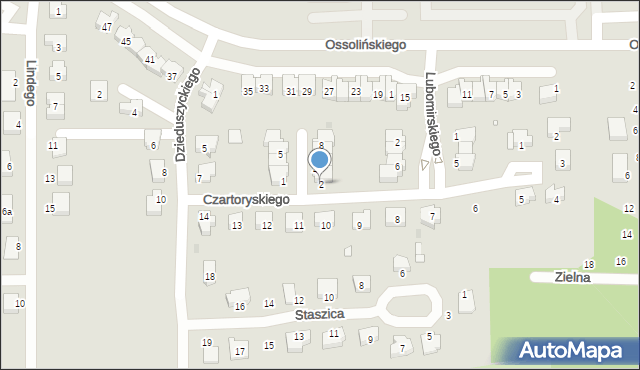 Brzeg Dolny, Tarnowskiego Jana Feliksa, 2, mapa Brzeg Dolny