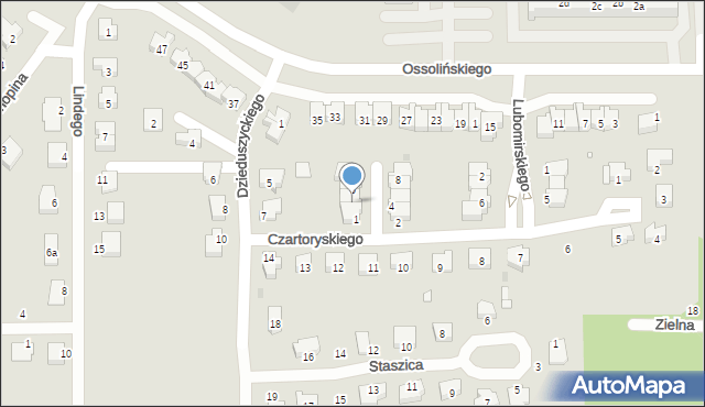 Brzeg Dolny, Tarnowskiego Jana Feliksa, 3, mapa Brzeg Dolny