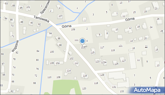 Brzozówka, Tarnowska, 113, mapa Brzozówka