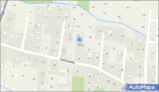 Brzozówka, Tarnowska, 37, mapa Brzozówka