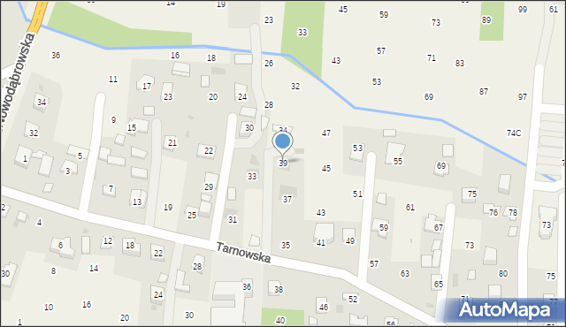 Brzozówka, Tarnowska, 39, mapa Brzozówka