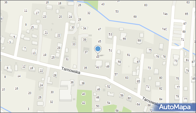 Brzozówka, Tarnowska, 43, mapa Brzozówka