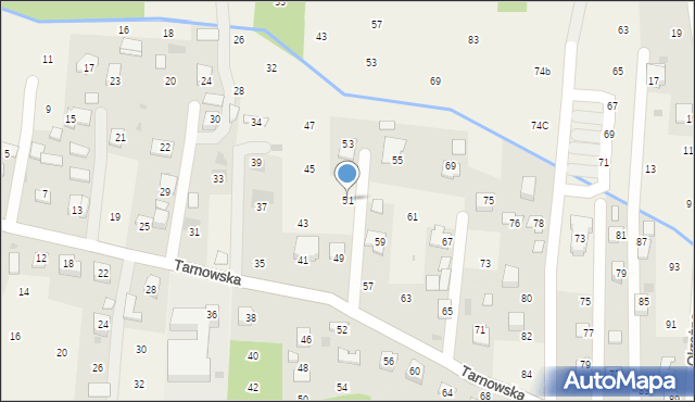 Brzozówka, Tarnowska, 51, mapa Brzozówka