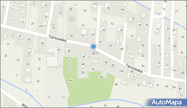 Brzozówka, Tarnowska, 52, mapa Brzozówka