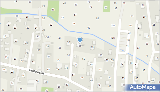 Brzozówka, Tarnowska, 55, mapa Brzozówka