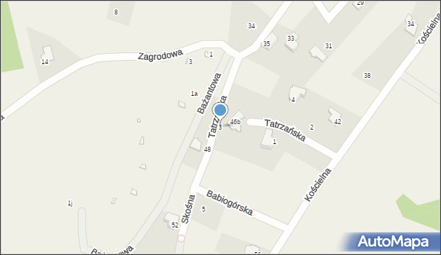 Bystra, Tatrzańska, 3, mapa Bystra