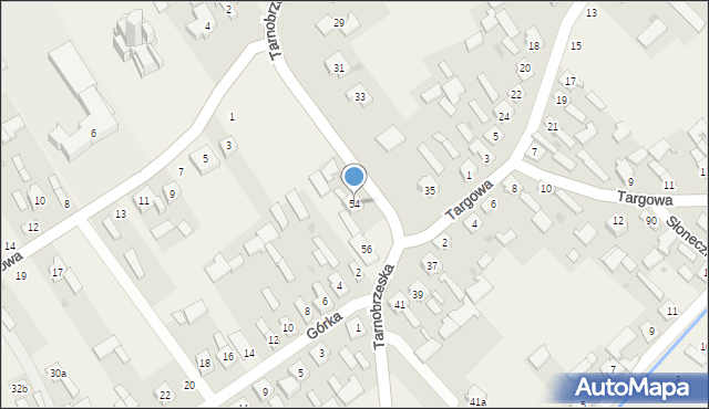 Chmielów, Tarnobrzeska, 54, mapa Chmielów