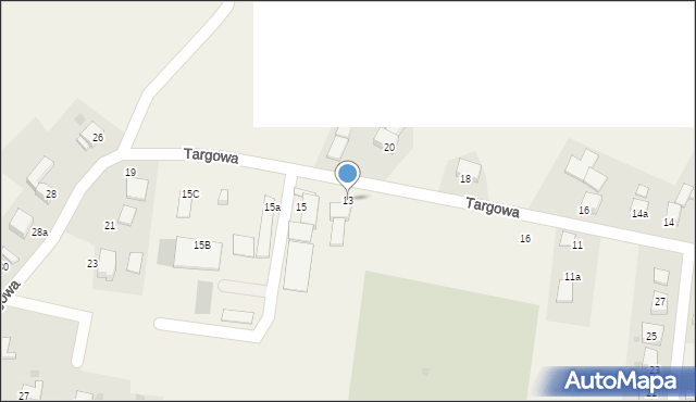 Chybie, Targowa, 13, mapa Chybie