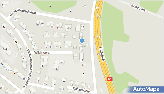 Ciechanów, Tatarska, 19, mapa Ciechanów