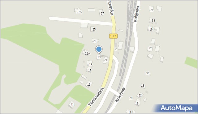 Ciężkowice, Tarnowska, 13, mapa Ciężkowice