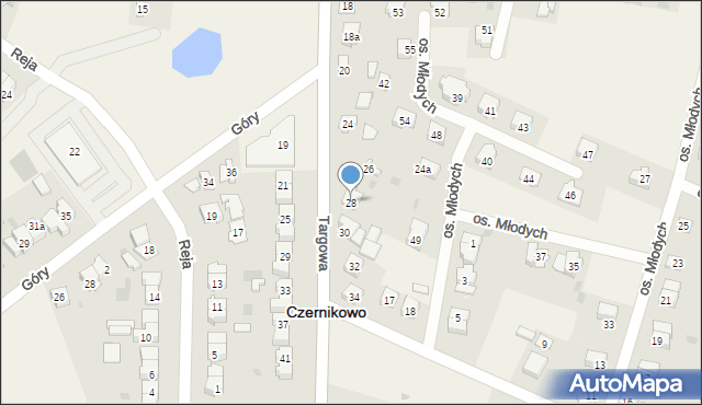 Czernikowo, Targowa, 28, mapa Czernikowo