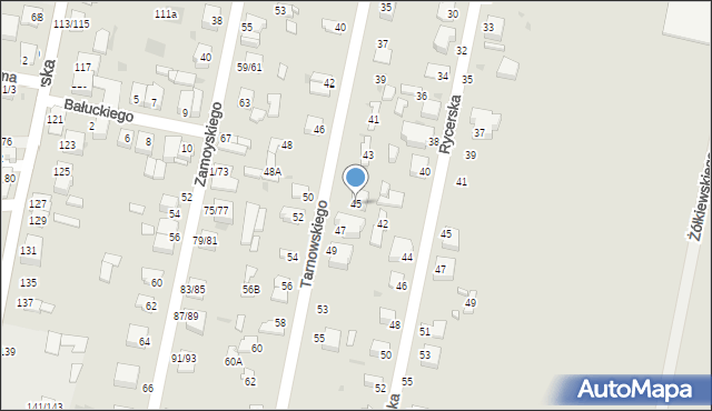 Częstochowa, Tarnowskiego, 45, mapa Częstochowy