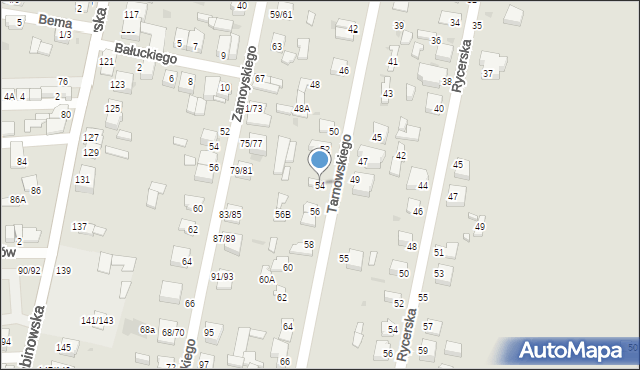 Częstochowa, Tarnowskiego, 54, mapa Częstochowy