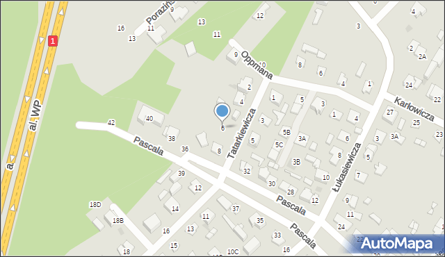 Częstochowa, Tatarkiewicza Władysława, 6, mapa Częstochowy