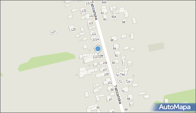 Częstochowa, Tatrzańska, 111/115, mapa Częstochowy