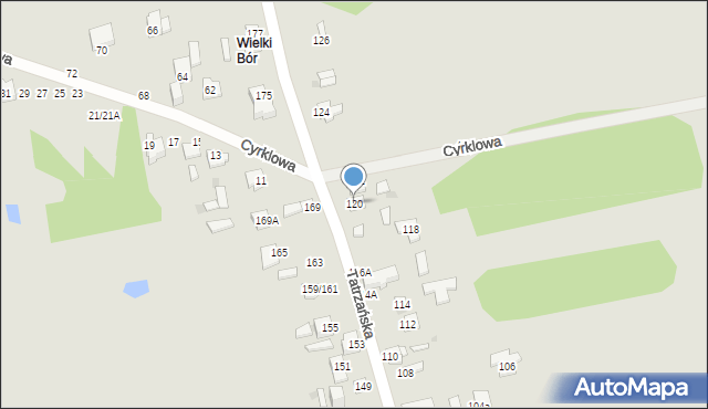 Częstochowa, Tatrzańska, 120, mapa Częstochowy