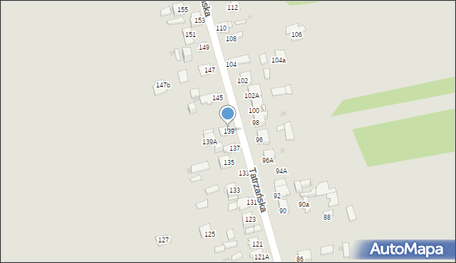 Częstochowa, Tatrzańska, 139, mapa Częstochowy