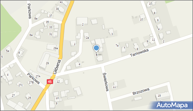 Długomiłowice, Tarnowska, 6, mapa Długomiłowice