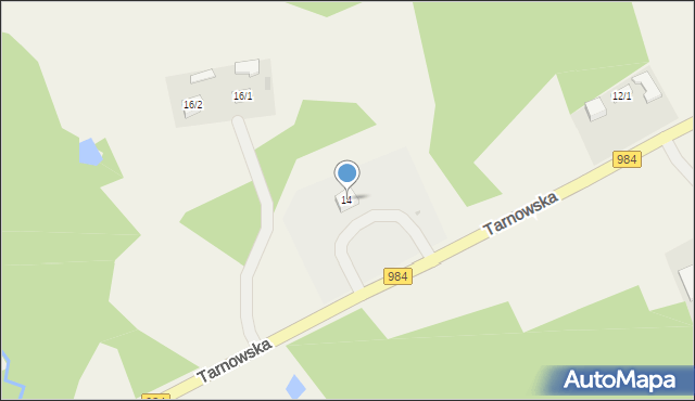 Dulcza Wielka, Tarnowska, 14, mapa Dulcza Wielka