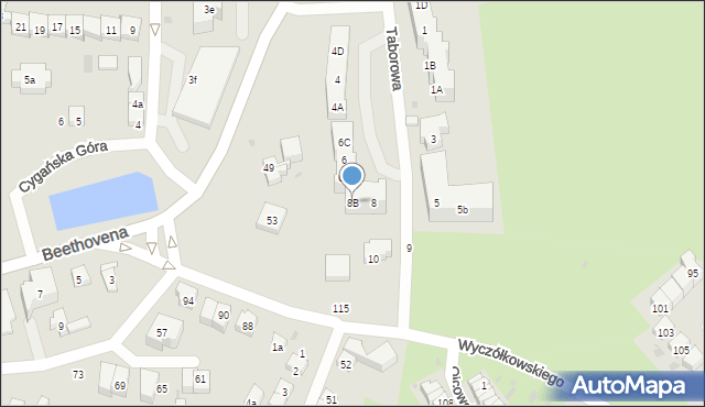 Gdańsk, Taborowa, 8B, mapa Gdańska