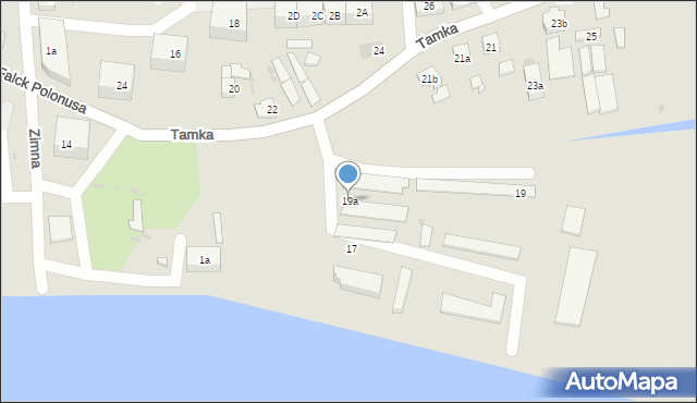 Gdańsk, Tamka, 19a, mapa Gdańska