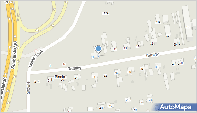 Gdańsk, Tarniny, 7, mapa Gdańska