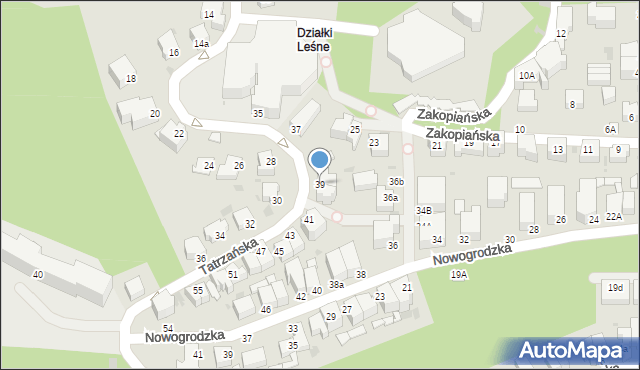 Gdynia, Tatrzańska, 39, mapa Gdyni
