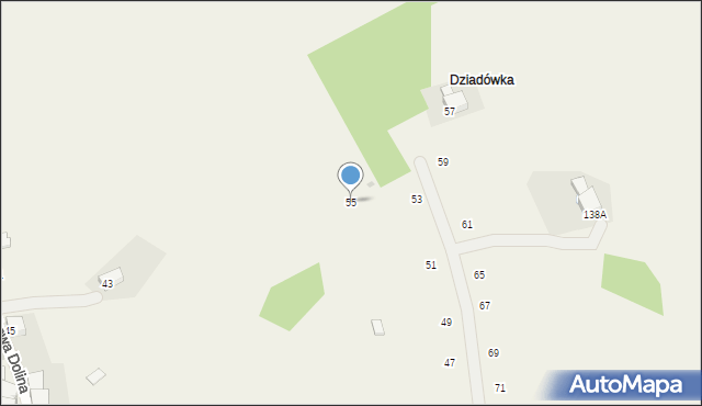 Gliczarów Górny, Tatrzańska, 55, mapa Gliczarów Górny