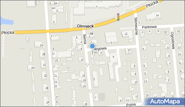 Glinojeck, Targowa, 2, mapa Glinojeck