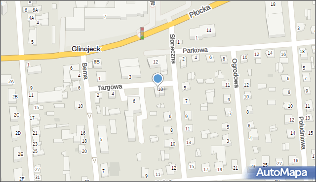 Glinojeck, Targowa, 8, mapa Glinojeck