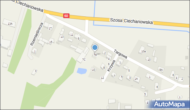 Gołymin-Ośrodek, Targowa, 7A, mapa Gołymin-Ośrodek