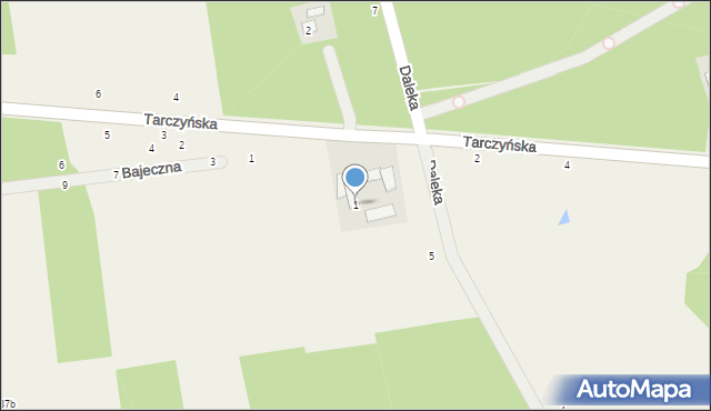 Grzegorzewice, Tarczyńska, 1, mapa Grzegorzewice