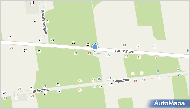 Grzegorzewice, Tarczyńska, 17, mapa Grzegorzewice