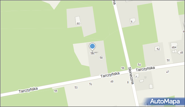 Grzegorzewice, Tarczyńska, 58c, mapa Grzegorzewice