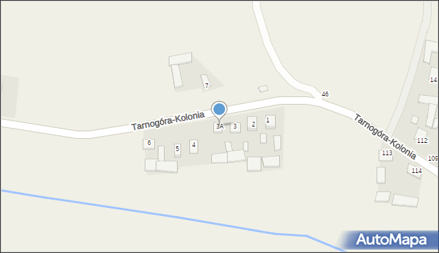 Izbica, Tarnogóra-Kolonia, 3A, mapa Izbica