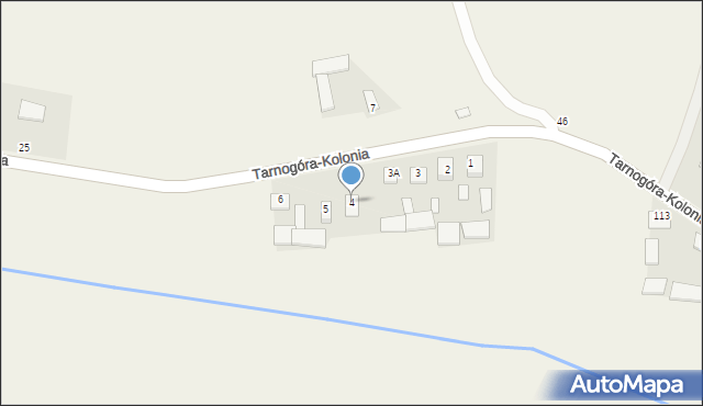 Izbica, Tarnogóra-Kolonia, 4, mapa Izbica