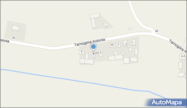 Izbica, Tarnogóra-Kolonia, 5, mapa Izbica