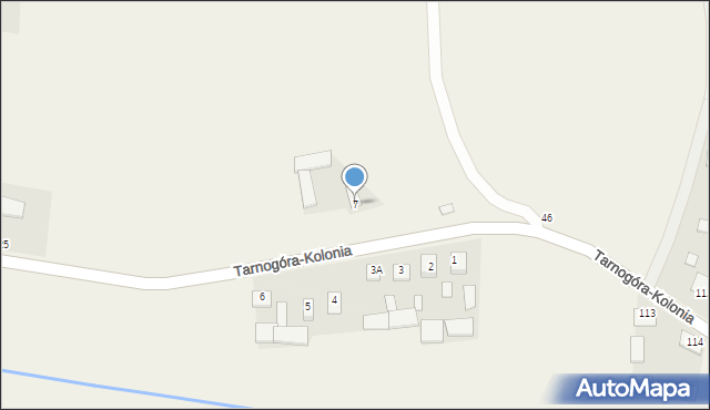 Izbica, Tarnogóra-Kolonia, 7, mapa Izbica