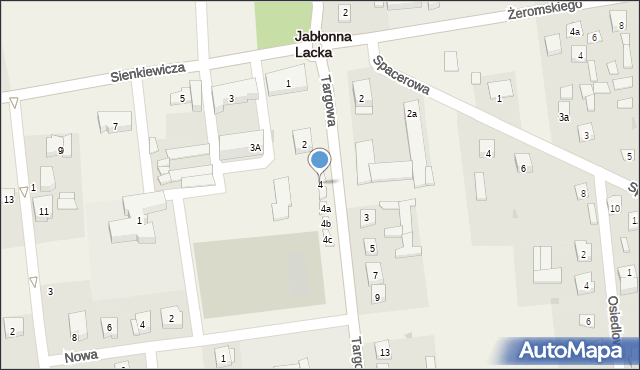 Jabłonna Lacka, Targowa, 4, mapa Jabłonna Lacka