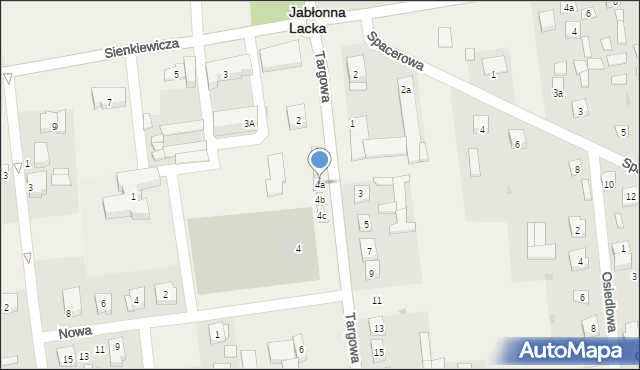 Jabłonna Lacka, Targowa, 4a, mapa Jabłonna Lacka