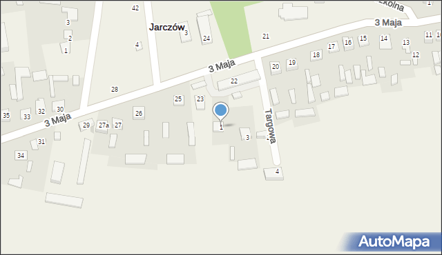 Jarczów, Targowa, 1, mapa Jarczów