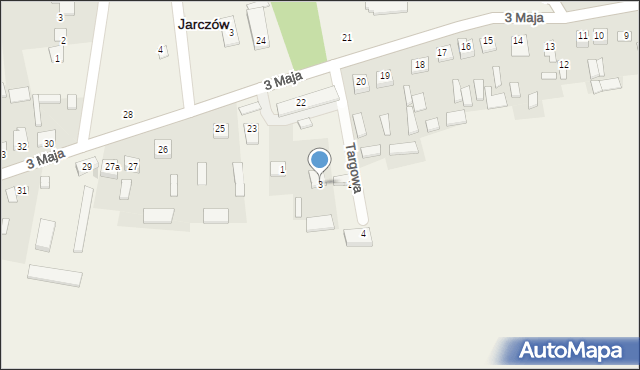 Jarczów, Targowa, 3, mapa Jarczów