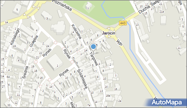 Jarocin, Targowa, 2, mapa Jarocin