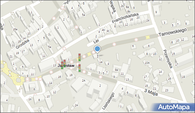 Jarosław, Tarnowskiego Jana, hetm., 2, mapa Jarosławia