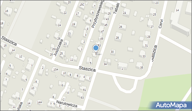 Jelenia Góra, Tabaki Wojciecha, 59, mapa Jelenia Góra