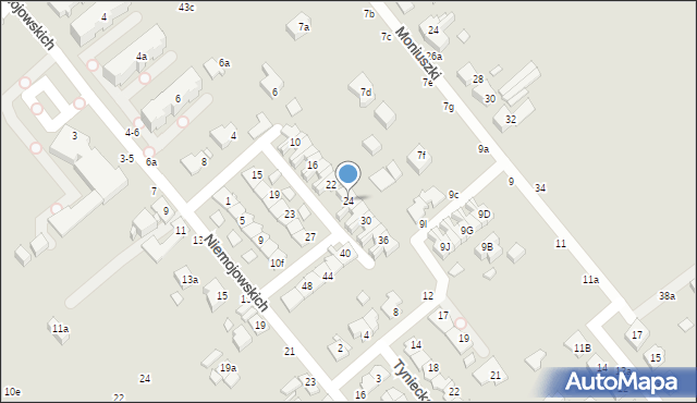 Kalisz, Taczanowskiego Edmunda, gen., 24, mapa Kalisza